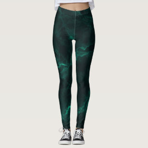 Leggings Mármol verde oscuro, textura perfecta.