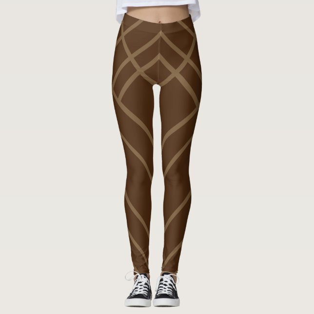 Leggings Marrón con patas de oro (Anverso)