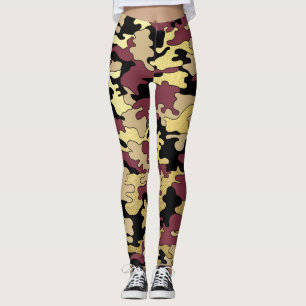 Leggings Marrón y polainas de Camo del oro