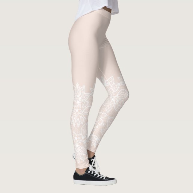 Leggings Marrones y Blancos con Encaje (Derecha)