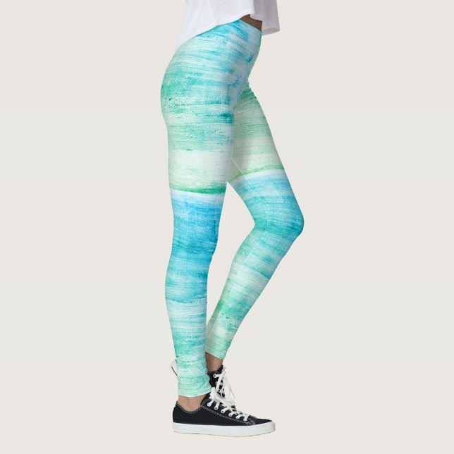 Leggings Martillos azul y verde para artistas (Derecha)