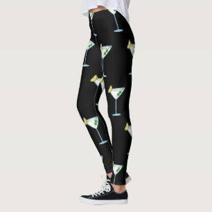 Leggings Martini Amantes del Alcohol De Cristal Cóctel