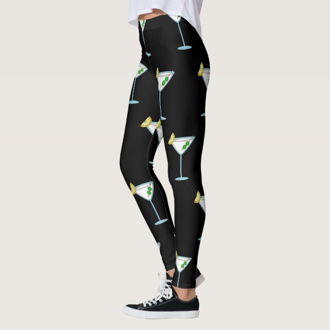 Leggings Martini Amantes del Alcohol De Cristal Cóctel (Izquierda)