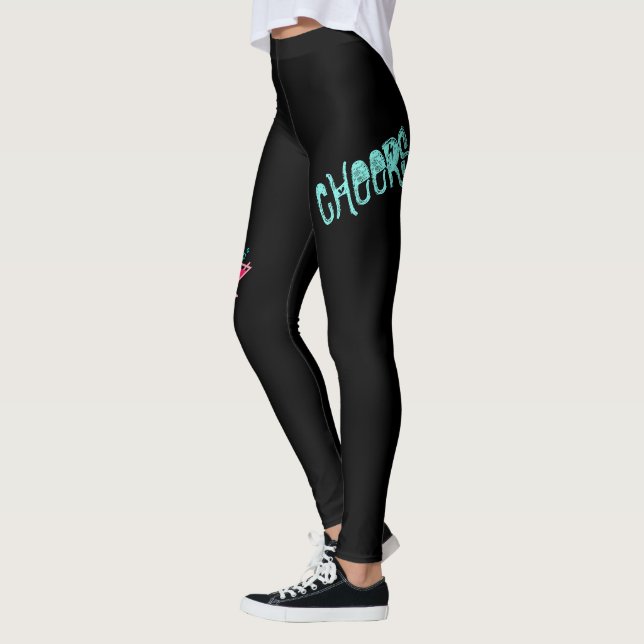 Leggings Martini - Bebida Alcohólica Pop Art, Rosa y Turque (Izquierda)