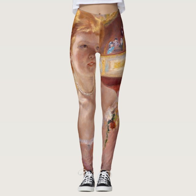 Leggings Mary Cassatt - Mujer con collar de perlas en un pa (Anverso)