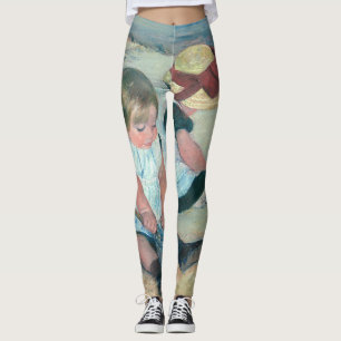 Leggings Mary Cassatt - Niños jugando en la playa