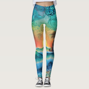 Leggings Más allá de la capa marina de Blues