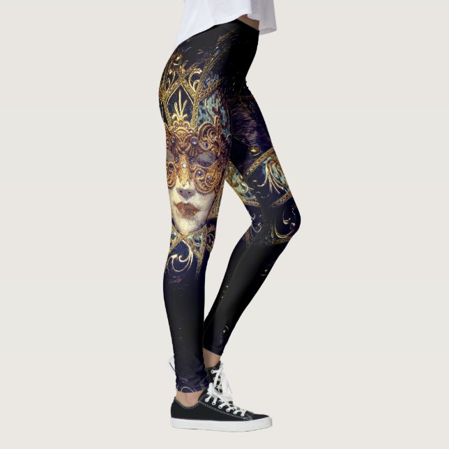 Leggings Máscara de mascarada Gótica victoriana elegante (Derecha)