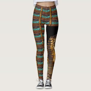 Leggings Máscara de muerte egipcia de rey Tutunkhamun Gold