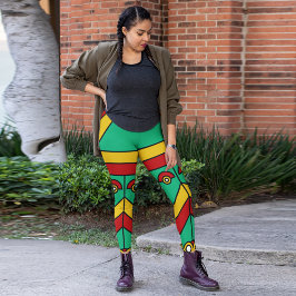 Leggings Máscara de tiki azteca