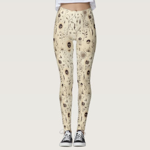Leggings Máscaras Boho Halloween y patrón de remolinos botá