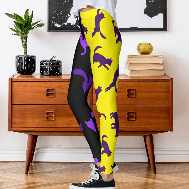 Leggings Mascota de fotos personalizar Patrón de gato Negro (Subido por el creador)