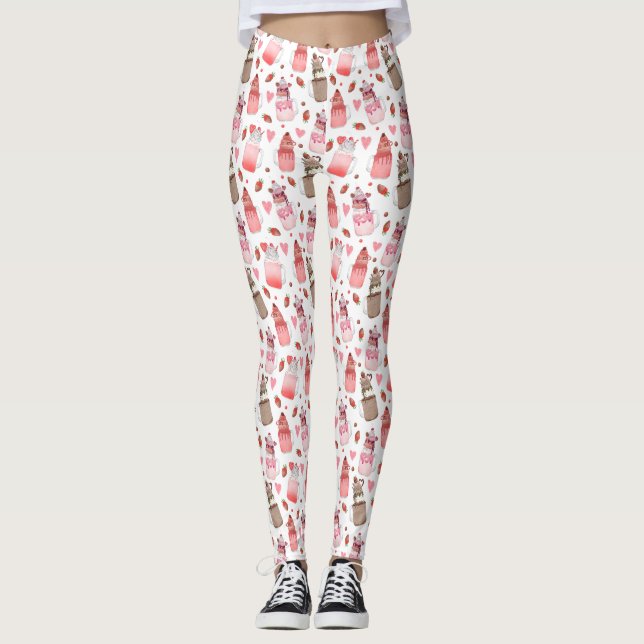 Leggings Mason Jar Milkshakes ValentPattern (Anverso)
