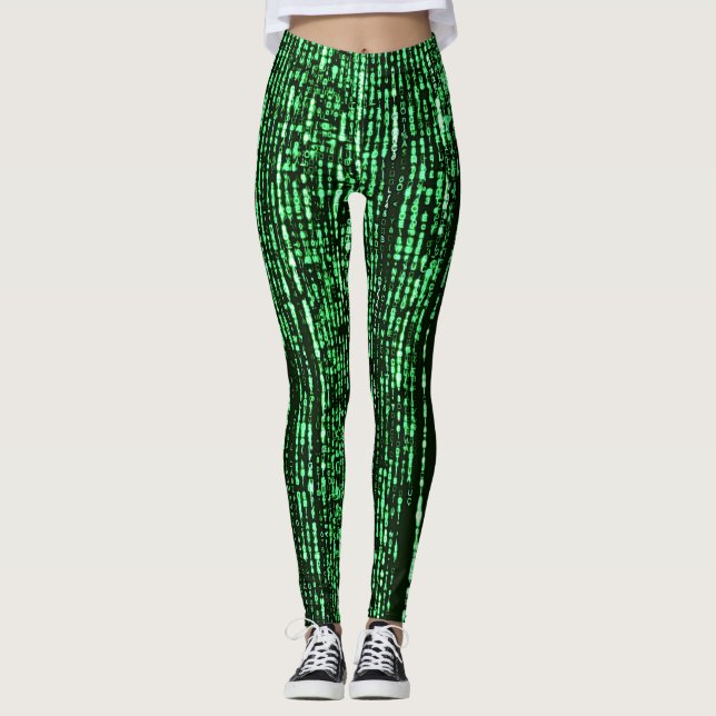 Leggings Matrix code Be a warrior againt the system  (Anverso)