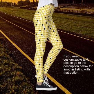 Leggings Matriz de puntos - Amarillo Crema Negro - SIN TEXT