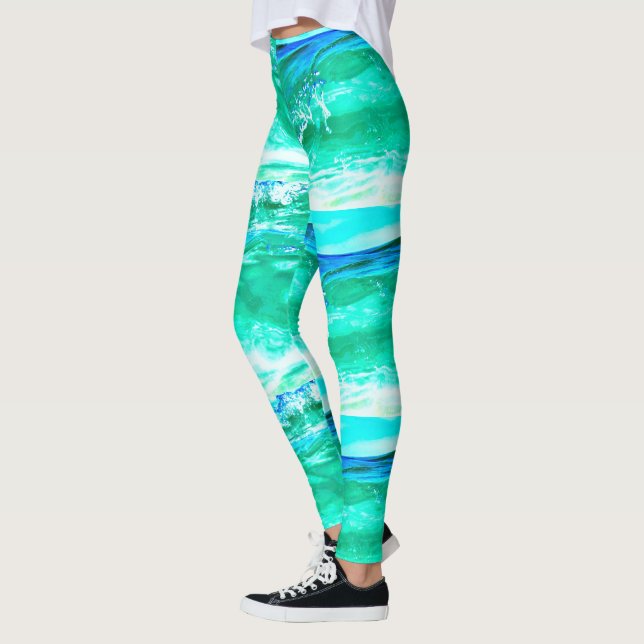 Leggings Maui agita Thunder_Cove azul/verde (Izquierda)