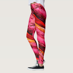 Leggings Maui ondas Thunder_Cove rayas rosas/rojas