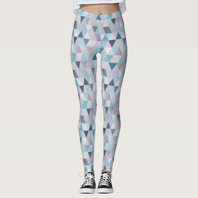 Leggings Mauve Blue Triangles C (Anverso)
