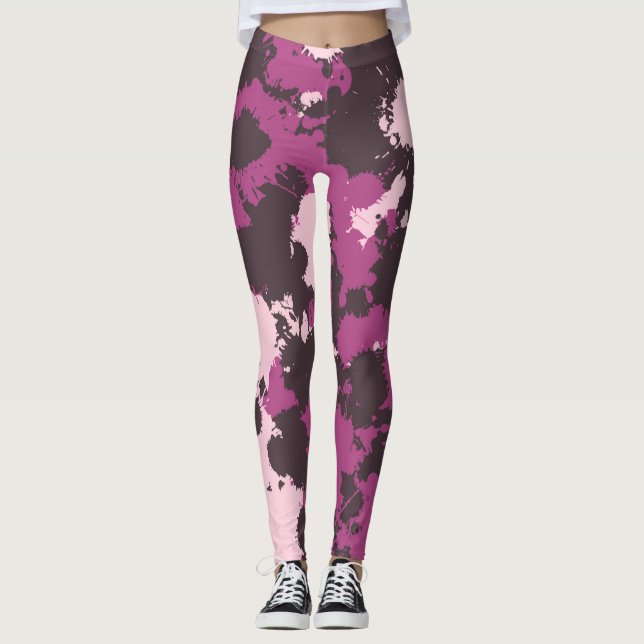 Leggings Mauve Paint Splatter Camo (Anverso)