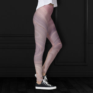 Leggings Mauve Strata   Agentes de oro rosados y Rosas