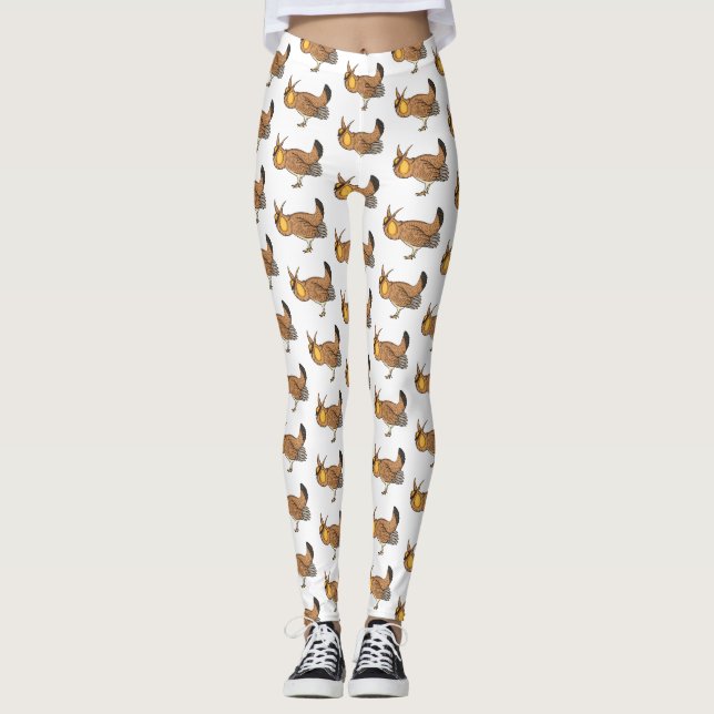 Leggings Mayor ilustracion de personalizado de pollo de pra (Anverso)