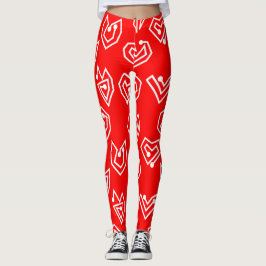 Leggings Mazes de San Valentín blanco