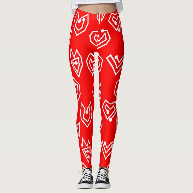 Leggings Mazes de San Valentín blanco (Anverso)