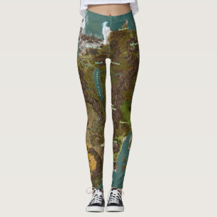 Leggings Mazmorras y mapa del mundo de los dragones