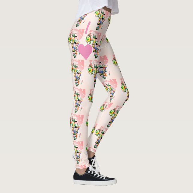 Leggings Me encanta África Guay Free Time Weekend Home Loun (Derecha)