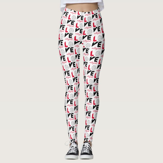 Leggings Me encanta el voleibol (Anverso)
