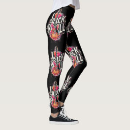 Leggings Me encanta la pintura de guitarra eléctrica Rock N