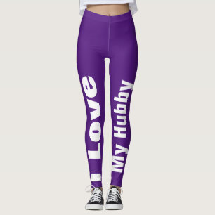 Leggings Me encanta mi Moda morada morada blanca Girly 2020
