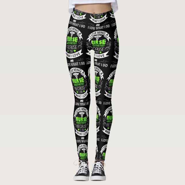 Leggings Me Encanta Ser Una Enfermera Anestesista (CRNA) (Anverso)
