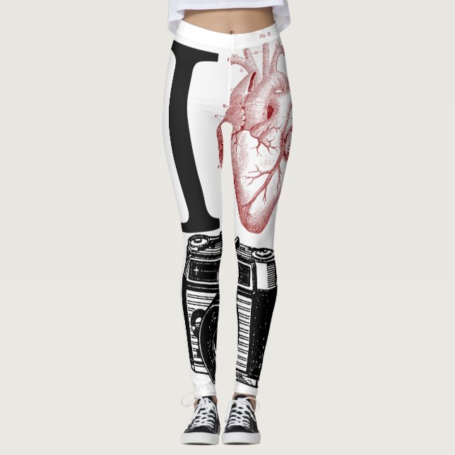 Leggings Me encantan las leyendas fotográficas de cámaras a (Anverso)