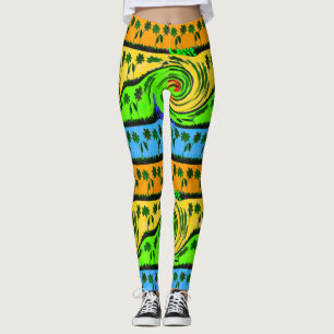 Leggings Me encantan las olas en verano en la playa