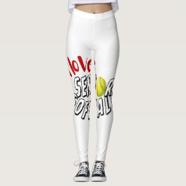 Leggings Me encantan las piernas de softball senior