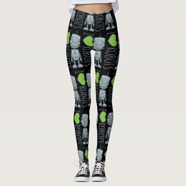 Leggings Me encantan los robots (Anverso)