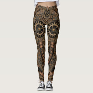 Leggings Mecanismo industrial del vintage de Steampunk