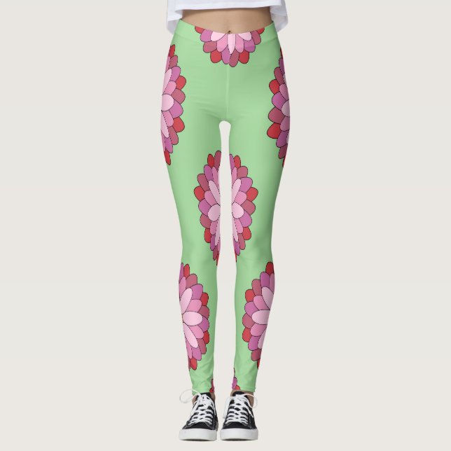 Leggings Medallero asiático pastel rosado (Anverso)