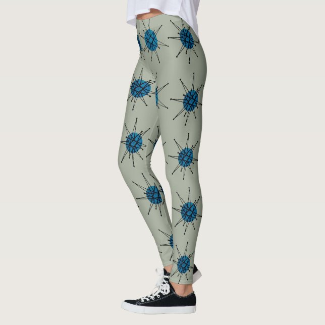 Leggings Mediados de siglo Starburst atómico franciscano (Izquierda)
