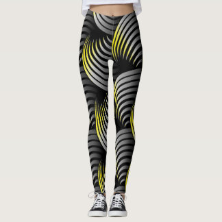 Leggings Medio blanco girando sobre fondo negro