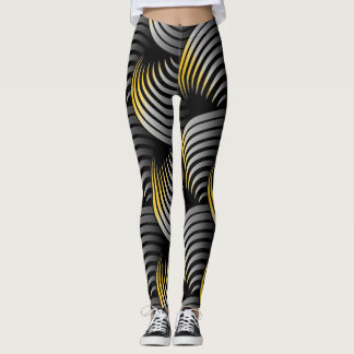 Leggings Medio blanco girando sobre fondo negro