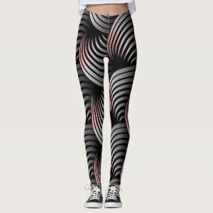 Leggings Medio blanco girando sobre fondo negro