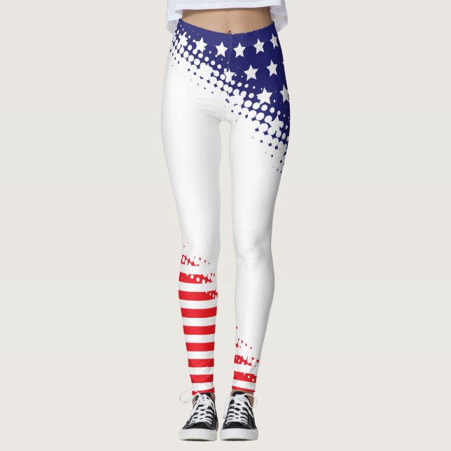 Leggings Medio tono Estrellas y Barras (Anverso)