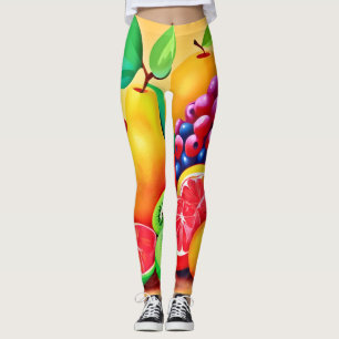 Leggings Medley de la fruta colorida