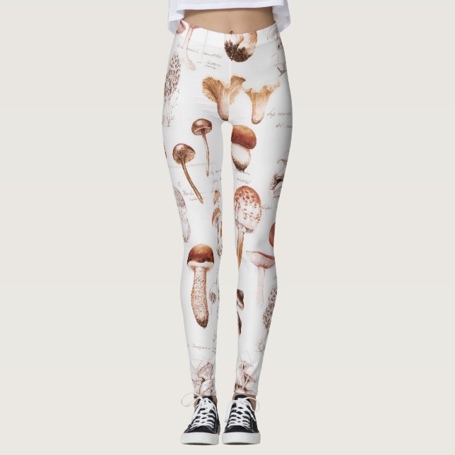 Leggings Medley hongo: Patrón de acuarela sin foco (Anverso)