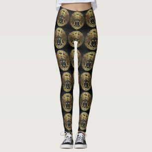 Leggings Medusa Dorada Abstracta