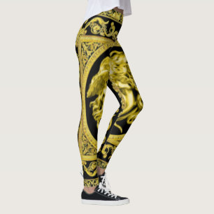 Leggings Medusa dorado con piernas árabes
