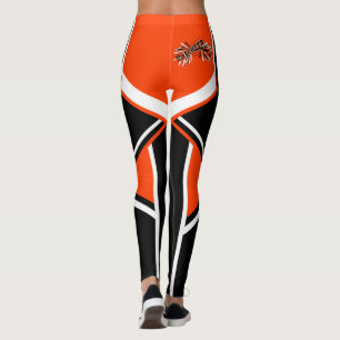Leggings Megaphone, naranja y animador blanco
