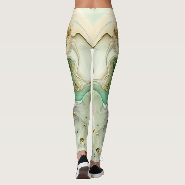 Leggings Mejor acuarela para el aspecto de la Moda (Reverso)